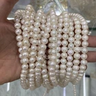 8-9mm White Saltwater Akoya Pearl Round Loose Beads15”