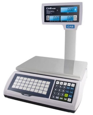 CAS S-2000 Jr/LCD/Pole Price Computing Scale 60X0.02 lb,NTEP,Legal for Trade