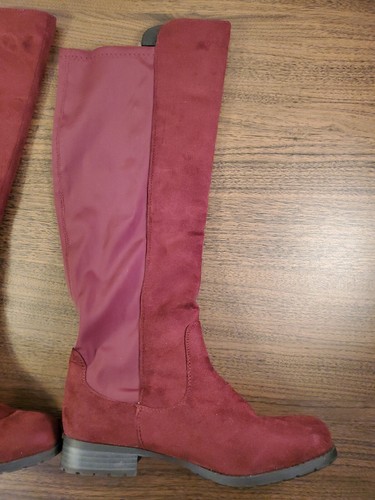 Bucco Capensis Women Sock Boots Size 8 Us Knee high, burgundy color. - Picture 3 of 11