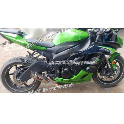 T2 Exhaust Mid Pipe Link Muffler With DB Killer Slip For Yamaha Ninja