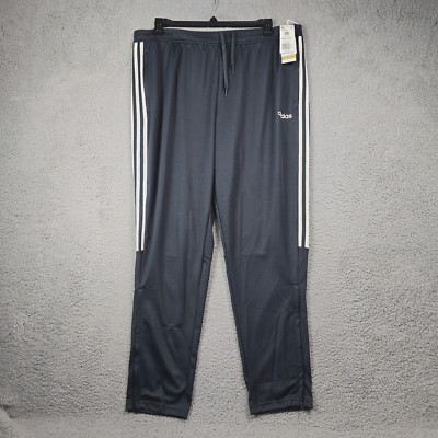 adidas ADULT Training Pants 2XL XXL GRAY WHITE JOGGING FITNESS RUNNING NWT