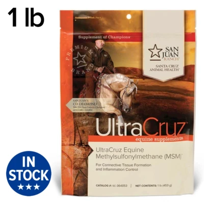 UltraCruz Equine MSM Joint Supplement for Horses, 1 lb, Powder (21 Day Supply)