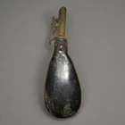 Antique Civil War Black Powder Leather Powder Flask