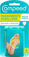 Image of Compeed Callus Plasters 6 Pack - Fast Natural Callus Removal - 4.4X4.5Cm Foot Ca