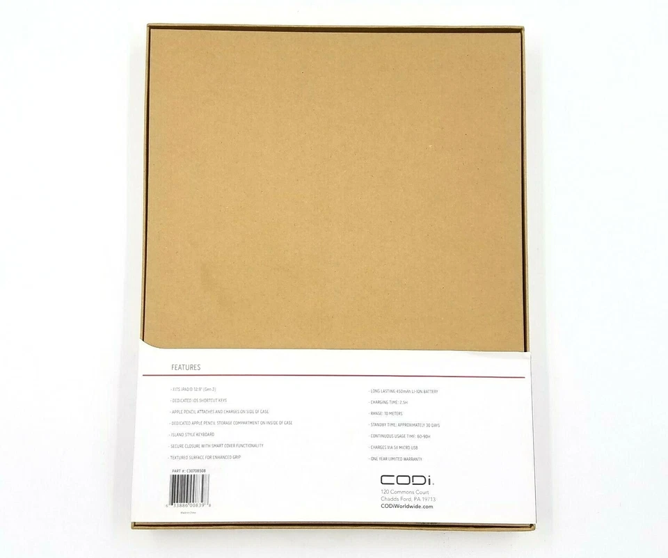 Codi C30708508 Bluetooth Keyboard and Cover Case for 12.9 in. Apple iPad Pro - Image 3 of 3