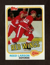 1981-82 Topps Hockey Card #92W Reed Larson – Detroit Red Wings 