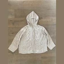 citron SIZE XL X-LARGE paisley print full zip up hooded jacket hoodie vintage