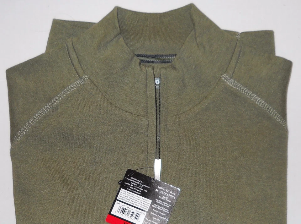Men's Sweater Shirt Top Signature Kirkland Half Zip Brown Green Black New M - Image 3 of 4