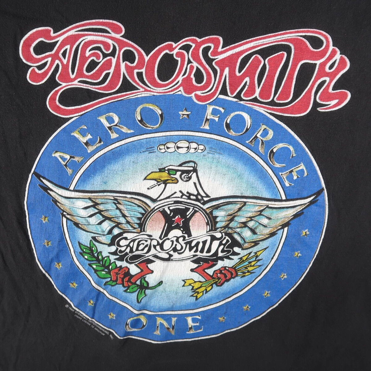 Vintage 80s 90s AEROSMITH Rock Aero Force One Concert Pump Tour T