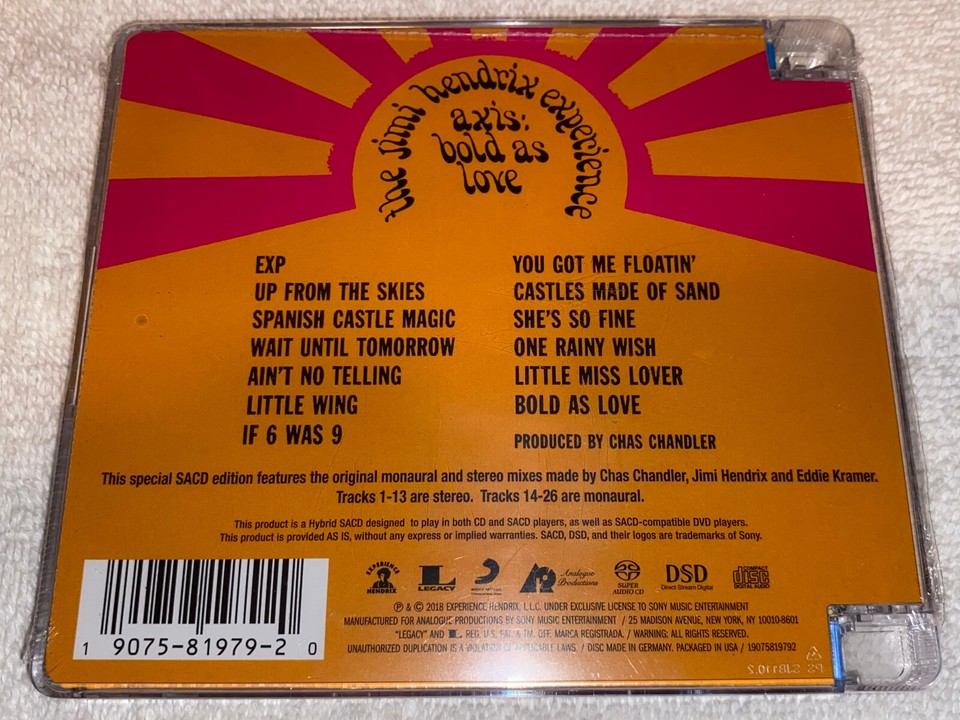 The Jimi Hendrix Experience Axis Bold as Love Analogue Productions