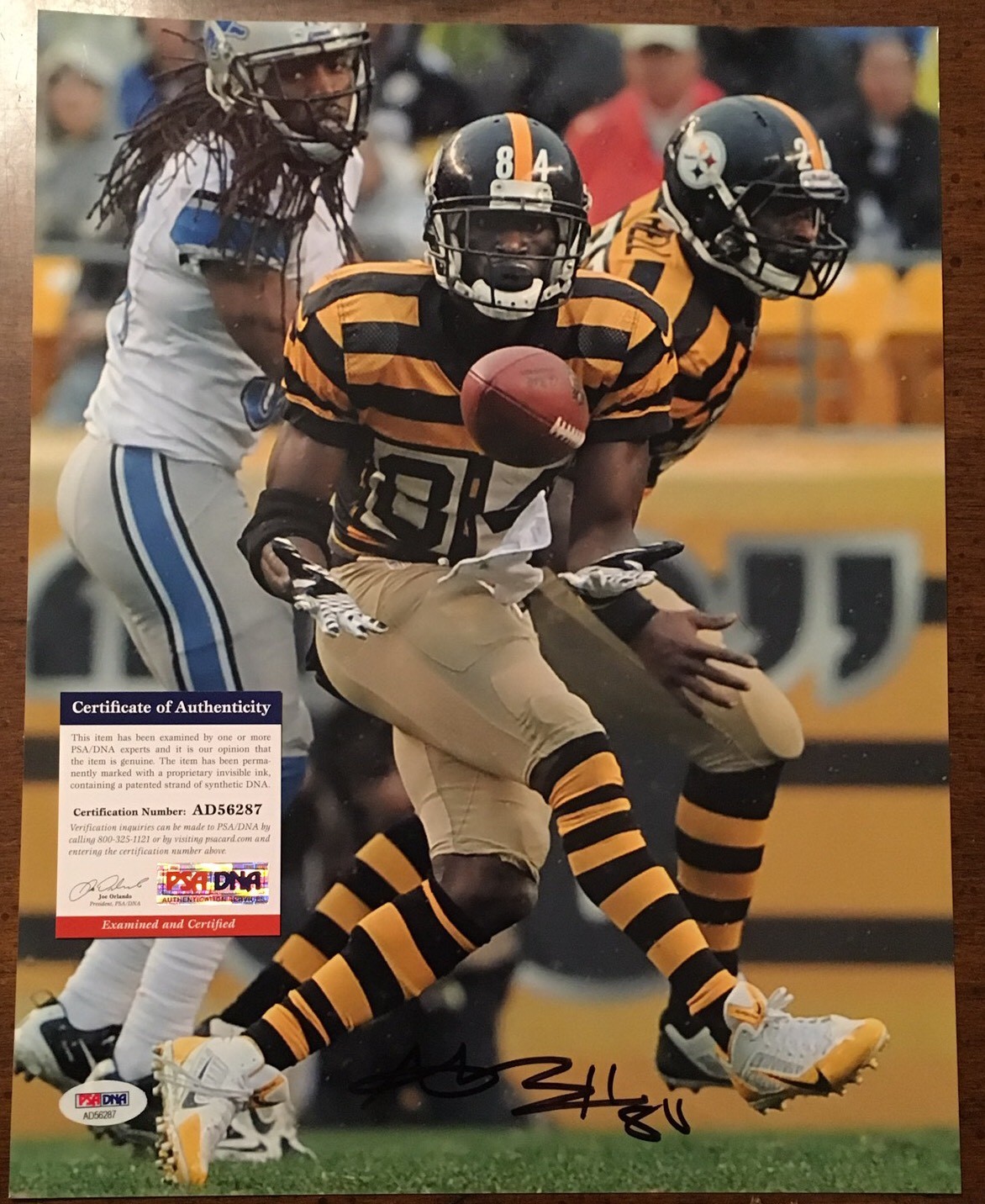 Antonio Brown Autographed Signed Pittsburgh Steelers 11x14 photo w/ PSA COA & holo 