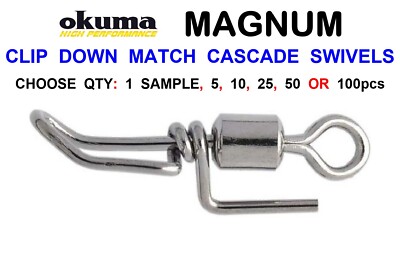 OKUMA CLIP DOWN MATCH CASCADE WIRBEL FÜR MEERESANGELSCHNUR KÖDER RIG FAST LINKS