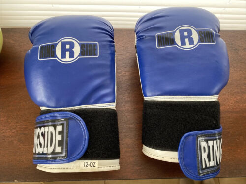 Ringside Boxing Gloves 12 oz. S/M BG 16  blue - Picture 1 of 6