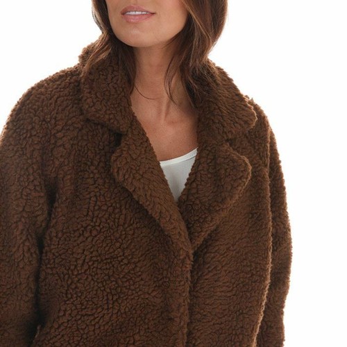 Snap Closure Sherpa Coat 