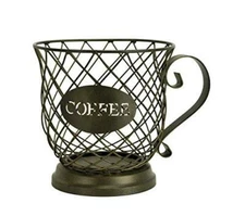 Boston Warehouse Coffee Mug Kup Keeper, Storage Basket