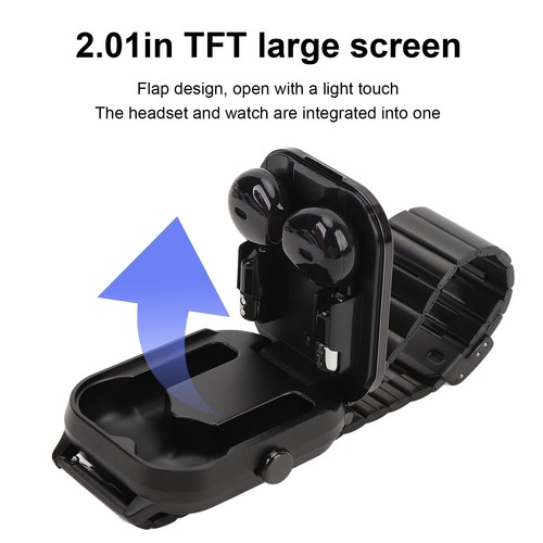 ヘ2 In 1 Smart Watch With Earbuds 2.01 Inch TFT Touch Screen Call M - Picture 11 of 12