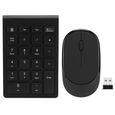 Wireless Number Pad and Mouse Combo Ultra Slim 2.4G 22-Key USB Keypad Set