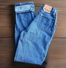 Vintage 1980  s Levi  s Petite Dark Wash High Waist Button Fly 115501-0115 26x30