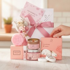 Ultimate Spa Gift Basket for Women - Handmade Rose Kit for Special Occasions