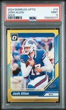2024 PANINI DONRUSS OPTIC GOLD #19 JOSH ALLEN 2/10 PSA 9