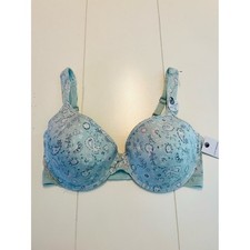 Lucky Brand Bra 38D Blue Paisley Underwire Back Closure Hook