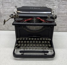 Antique L.C. Smith & Corona No. 8 Typewriter 11” Carriage Glass Keys 1920s thumbnail