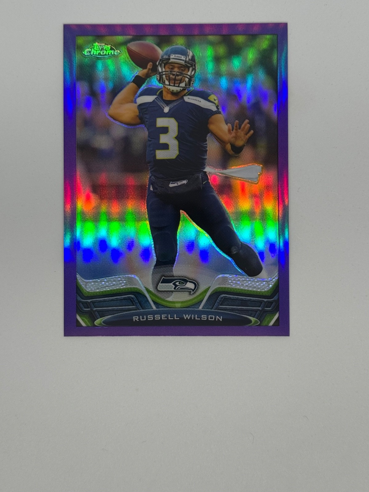 2013 Topps Chrome Russell Wilson #175 Purple Refractor /499