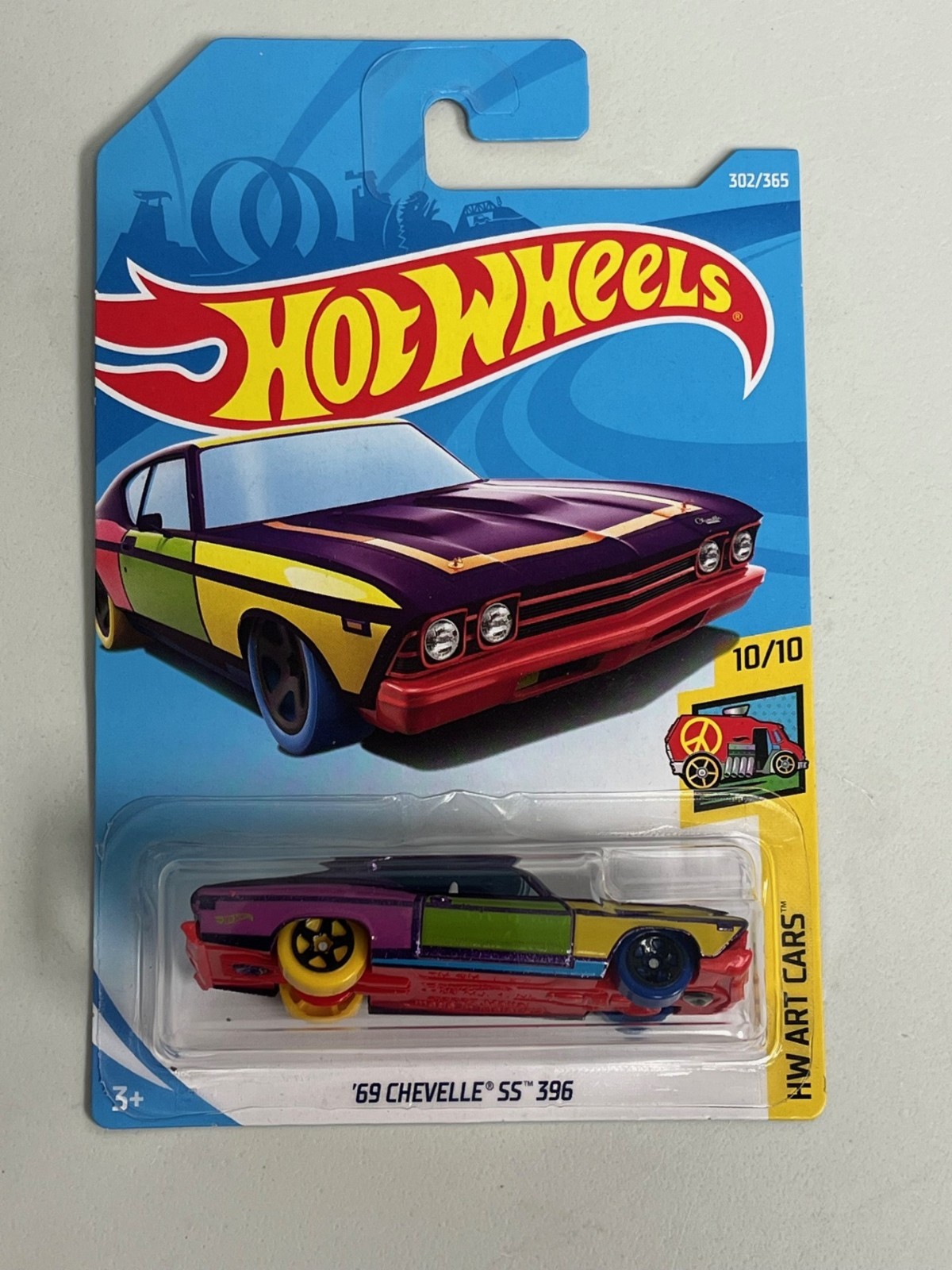 Hot Wheels HW Art 10/10 (2017) '69 Chevelle SS 396 Toy Car 302/365 A114