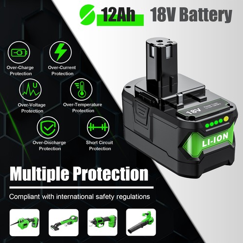 8/12Ah 18V Battery P108 One Plus For RYOBI 18 Volt High Capacity Lithium-Ion New - Picture 7 of 16