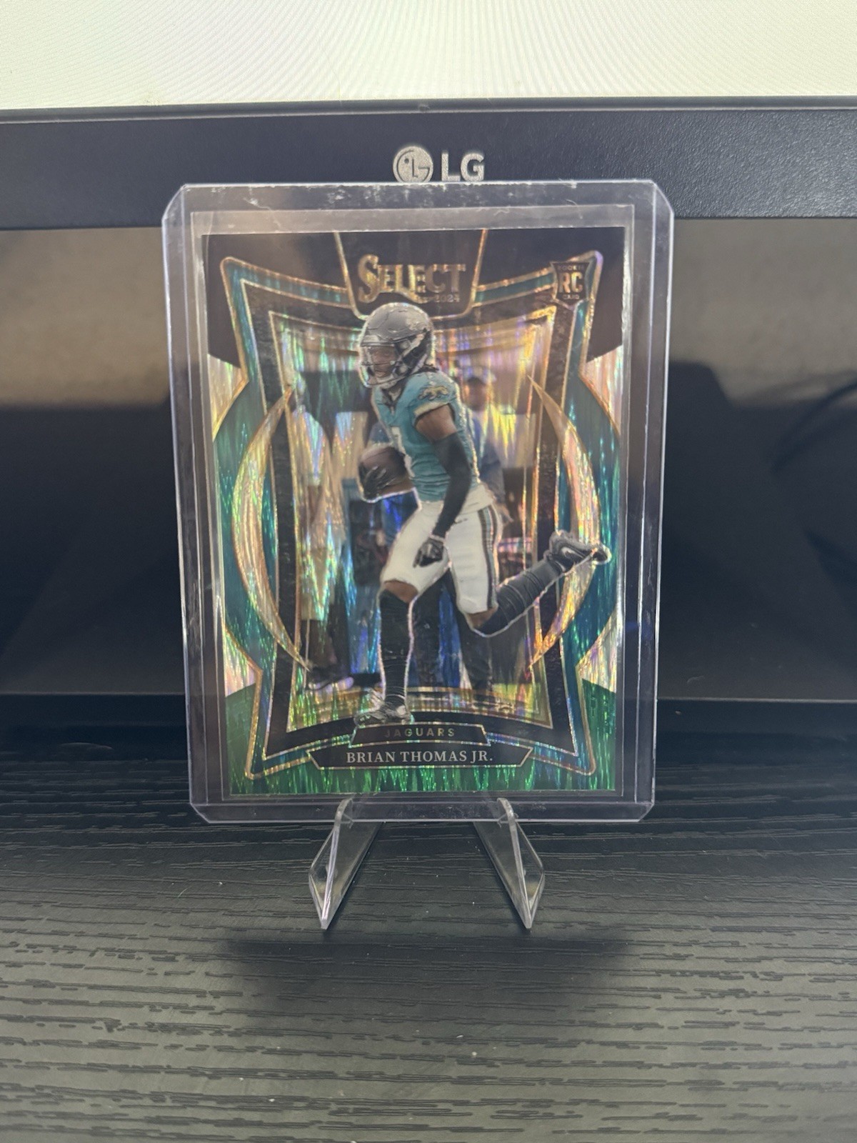2024 Panini Select - Concourse Brian Thomas Jr. #91 Black & Green Shock Prizm