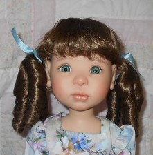 WEE 3 CAROL Doll Wig SIZE 10-11.5 LIGHT BROWN Sausage Curl Ponytails NO Part NWT