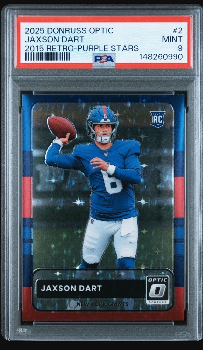 Jaxson Dart Panini Donruss Optic 2015 Retro #2 Purple Stars