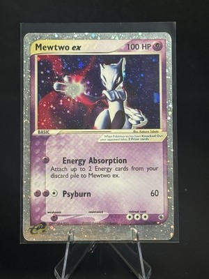 Pokémon Mewtwo EX TCG 101/109 Ruby & Sapphire Ultra Rare Swirl 2003