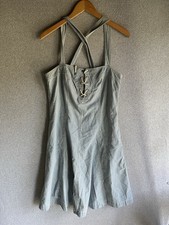 VTG Lauren Ralph Lauren Co Dress Womens 8 Striped Fit And Flare
