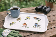 Garden Birds Melamine Tray 13x21cm Small Serving Tray Lovely Gift for Bird Lover