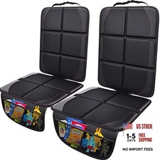 Car Seat Protector, 2 Pack, Waterproof 600D Fabric Carseat Protector Car black