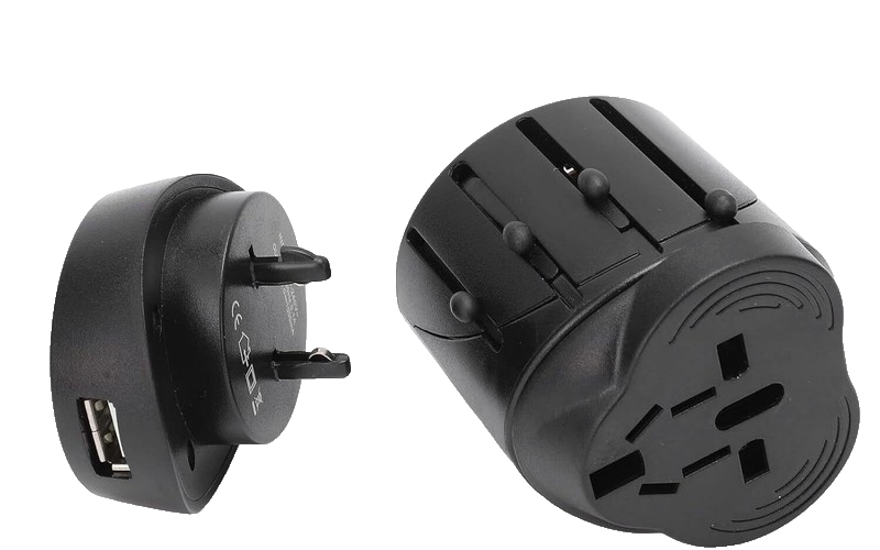 Travel Plug Universal Worldwide Charger Power Adapter US, EU, UK, AU With USB