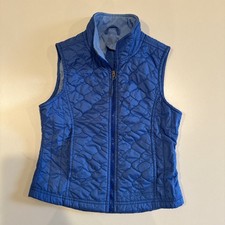 LL Bean Insulated Blue Quilted Puffer Vest Youth Kids Girls size S 8 Thinsulate