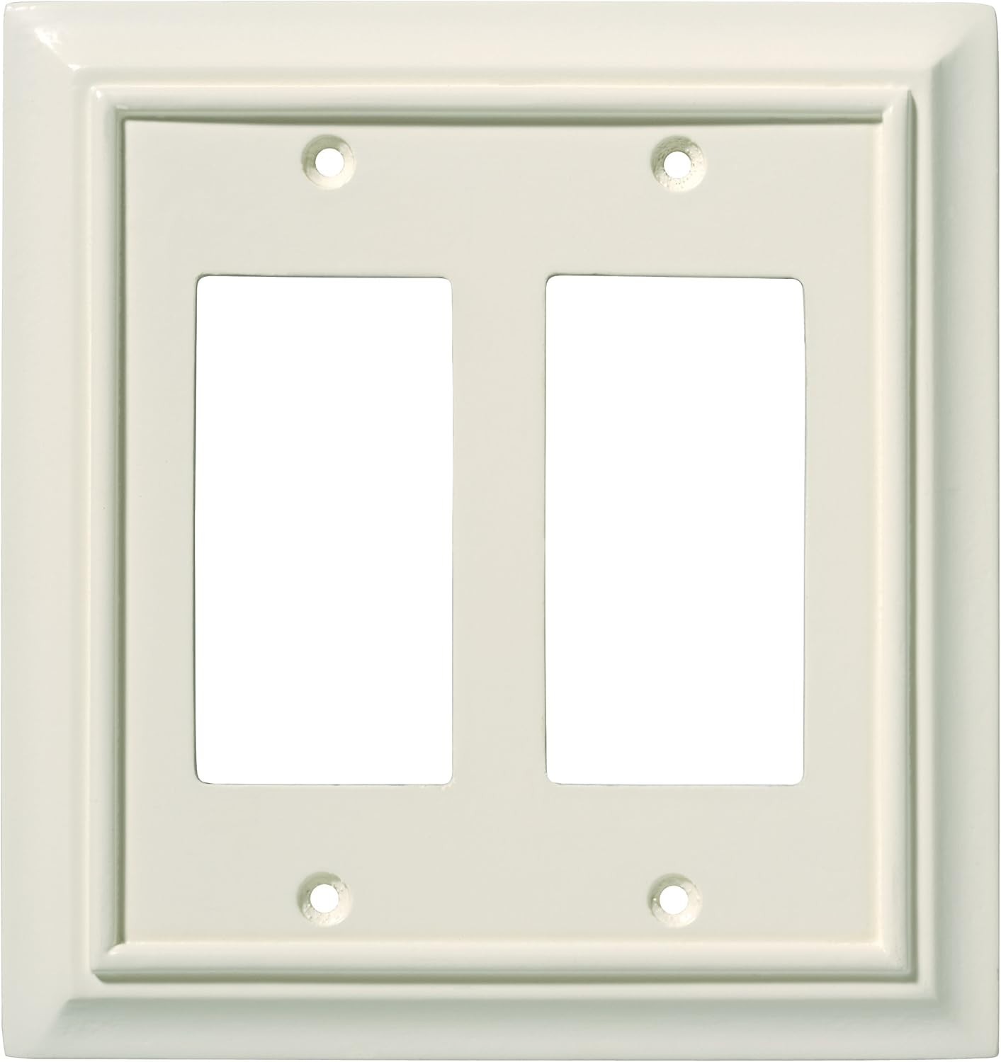 Double Decorator Plate Double GFCI Wall Plate Light Almond