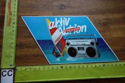 Alter Aufkleber Musik HiFi Audio TV Lautsprecher GOLD STAR Audio Video