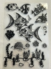 NEW Fish Aquatic Kelp Ocean 8.5x6 - Clear STAMP -Save when you buy more