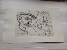 NUMBERED ENGRAVING NASBINALS LOZERE ANDRE JACQUEMIN FAIR AUBRAC AUGUST 1980