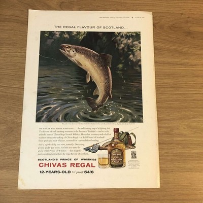 GUNS10 MAGAZIN WERBUNG 12X9 CHIVAS REGAL: NR. 3 DIE GOLDENFORELLE