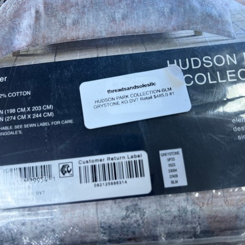 Hudson Park Collection King Comforter cover - Greystone - Picture 2 of 5