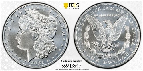2021 S Morgan Silver Dollar $1 100th Anniversary PCGS MS 70