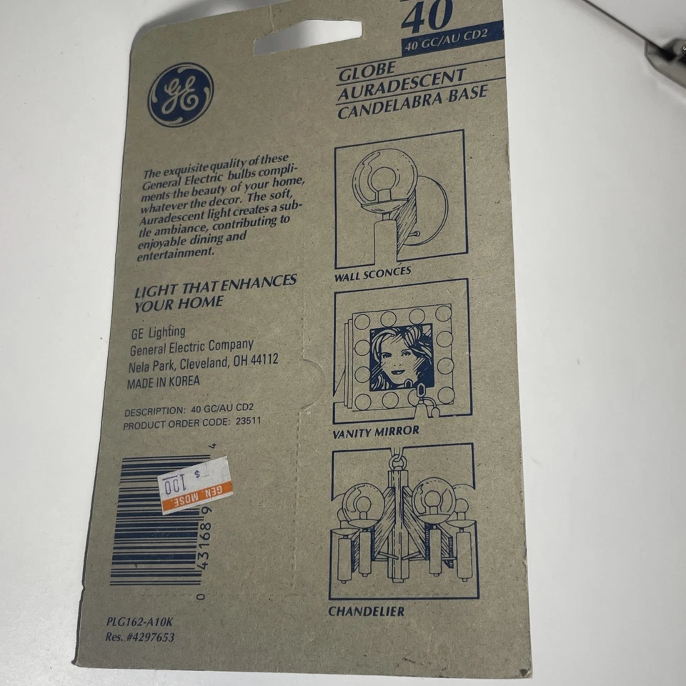 GE Globe Aurarescent 40W Vintage NOS Auradescent 40GC 2-Pack - Image 2 of 4