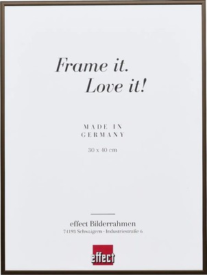 Effect Aluminium-Bilderrahmen Quadro 40x60 cm Bronze Klarglas