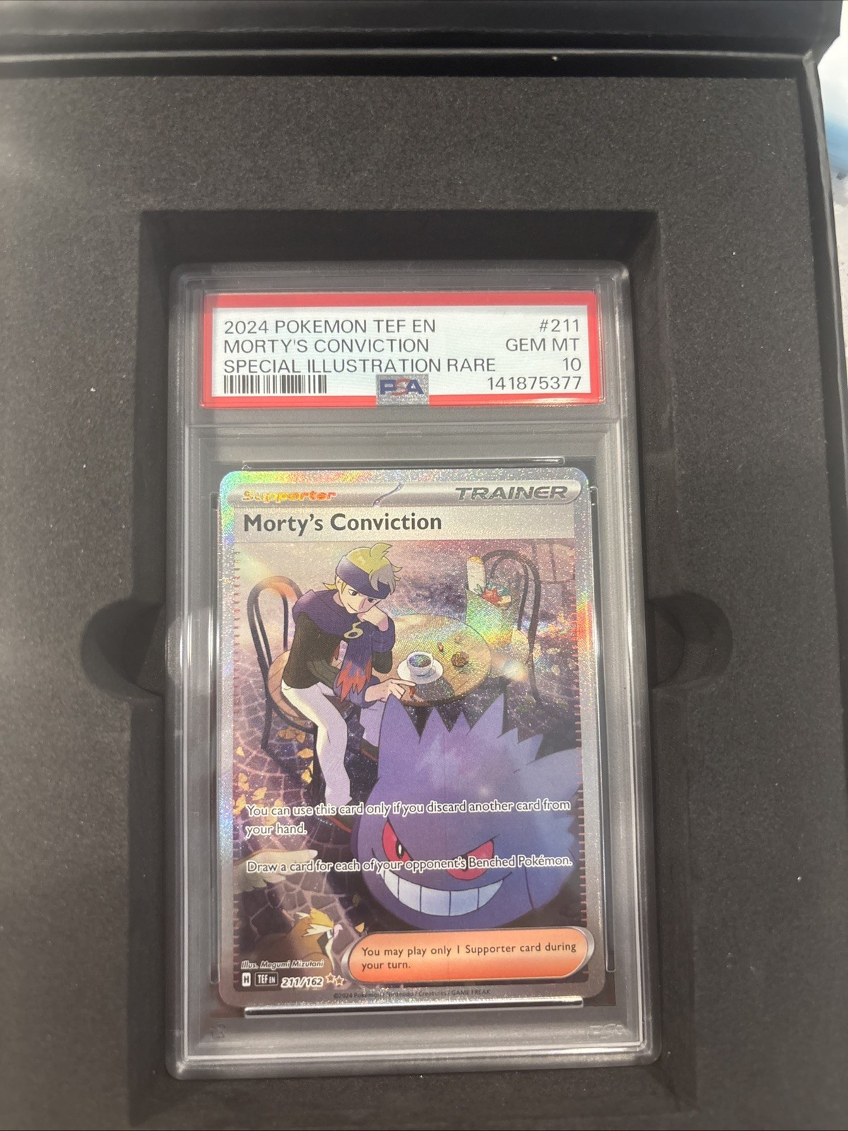 Pokemon Morty's Conviction Temporal Forces Special Illustration Rare #211 PSA 10