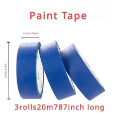 3 Rolls Blue Painter s Tape 2 Inch x 60 Yards 5.5 Mil Masking Tape Clean Removal