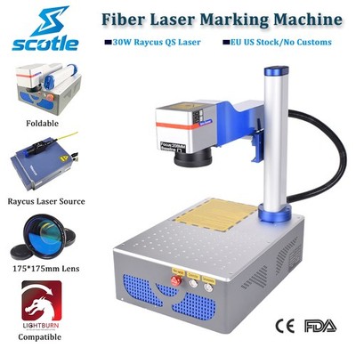 Raycus QS 30W Fiber Laser Marking Machine Laser Engraver For Metal DIY EU Stock